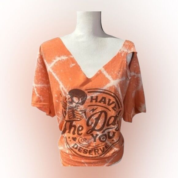 Gildan Tops - 🟧 3 for $25 Orange Graphic Women's Off The Shoulder Top